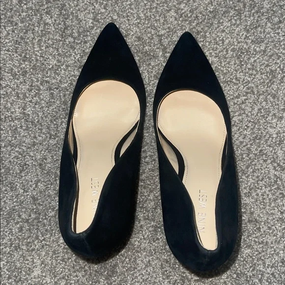 Nine West black suede block heels - Picture 4 of 7